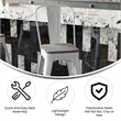 All-Weather Commercial Counter Stool with Removable Back/Poly Seat-White/Gray