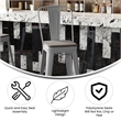 All-Weather Commercial Bar Stool with Removable Back/Poly Seat-Silver/Gray
