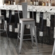 All-Weather Commercial Bar Stool with Removable Back/Poly Seat-Silver/Gray