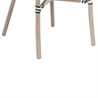 2 All-Weather Commercial Paris Chairs with Arms and LT NAT Metal Frame-Blk/Wht