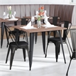 All-Weather Commercial Stack Chair & Poly Resin Seat - Black/Black