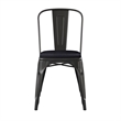 All-Weather Commercial Stack Chair & Poly Resin Seat - Black/Black