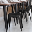 All-Weather Commercial Stack Chair & Poly Resin Seat - Black/Black