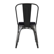 All-Weather Commercial Stack Chair & Poly Resin Seat - Black/Black