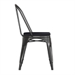 All-Weather Commercial Stack Chair & Poly Resin Seat - Black/Black