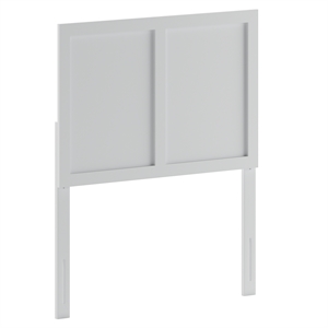 Contemporary Full Size Three Panel Wooden Headboard Only in White
