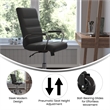 Executive Chair with Chrome Frame & Arms on Skate Wheels - Black LeatherSoft