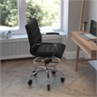 Drafting Chair with Roller Wheels Adjustable Foot Ring - Black LeatherSoft