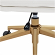 Commercial Mid-Back Padded LeatherSoft Swivel Office Chair in White/Gold