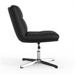 Commercial Mid-Back Padded LeatherSoft Swivel Office Chair in Black/Chrome