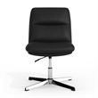 Commercial Mid-Back Padded LeatherSoft Swivel Office Chair in Black/Chrome