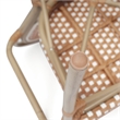 All-Weather Commercial Paris Chair with Bamboo Print Metal Frame-Natural/White