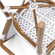 All-Weather Commercial Paris Chair with Bamboo Print Metal Frame-White/Gray