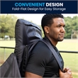 2 Pack Reclining Black Backpack Padded Stadium Chairs-Armrests & Storge Pockets