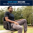 2 Pack Reclining Black Backpack Padded Stadium Chairs-Armrests & Storge Pockets