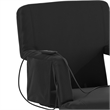 Foldable Reclining Stadium Chair with Backpack Straps and Heated Seat - Black