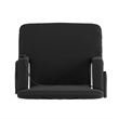 Foldable Reclining Stadium Chair with Backpack Straps and Heated Seat - Black