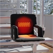 Foldable Reclining Stadium Chair with Backpack Straps-Heated Back and Seat-Black