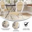 All-Weather Commercial Paris Chair with White Metal Frame-Natural