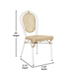 All-Weather Commercial Paris Chair with White Metal Frame-Natural