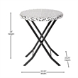 3PC Black and White Indoor/Outdoor PE Rattan Folding Bistro Set
