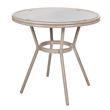 Indoor/Outdoor Commercial Bistro Set with Table and Two Chairs in Blk/Wht