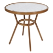 Indoor/Outdoor Commercial Bistro Set with Table and 2 Chairs in Wht/Navy