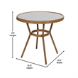 Indoor/Outdoor Commercial Bistro Set with Table and 2 Chairs in Navy/Wht