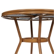 Indoor/Outdoor Commercial Bistro Set with Table and 2 Chairs in Navy/Wht