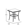 3 Piece All-Weather Rocking Chairs and Glass Top Table Bistro Set - Brown/Black