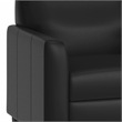 Commercial LeatherSoft Reception Chair with AC/USB/USB-C Charging Ports in Black