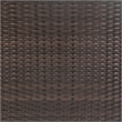 Indoor/Outdoor Wicker Rattan Patio Bar Counter Table with Two Shelves in Brown
