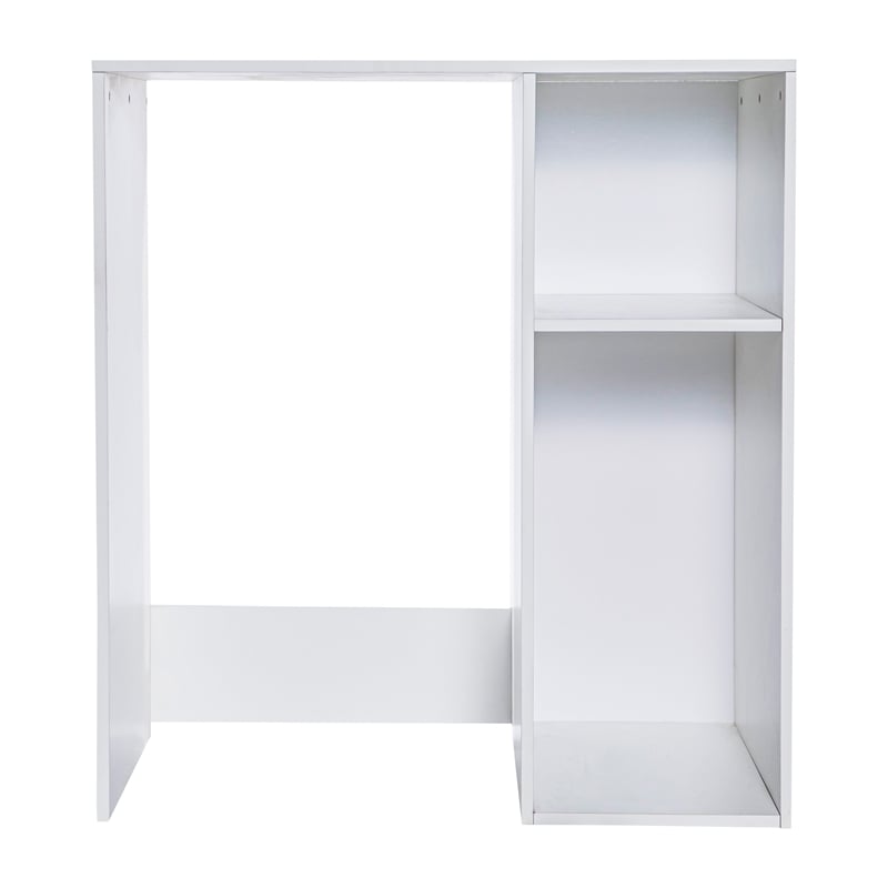Space-Saving Mini Fridge Organizer Shelf with Cubby Storage in White