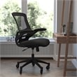 Ergonomic Swivel Task Chair with Roller Wheels & Flip Up Arms - Black Mesh