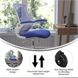 Ergonomic Swivel Task Chair with Roller Wheels & Flip Up Arms - Blue Mesh
