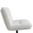 Commercial Wide Mid-Back Padded Faux Shearling Swivel Office Chair in Cream/Blk