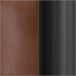 Commercial Wide Mid-Back Padded LeatherSoft Swivel Office Chair in Cognac/Black