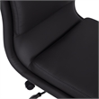 Mid-Back Armless Office Task Chair with Chrome 5-Star Base in Black LeatherSoft