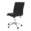 Mid-Back Armless Office Task Chair with Chrome 5-Star Base in Black LeatherSoft