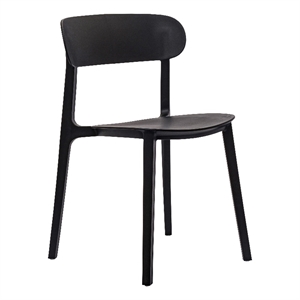 Commercial All-Weather Resin Patio Stack Chair with Contoured Backrest