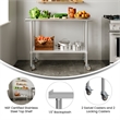 Commercial Stainless Steel Work Table with 1.5