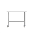 Commercial Stainless Steel 18 Gauge Work Table with Undershelf and Casters-24x48