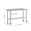 Commercial Stainless Steel Work Table with 1.5