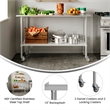 Commercial Stainless Steel Work Table with 1.5