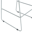 Stackable Sled Base Barstool with Vented Back and Integrated Footrest in Navy