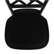 Commercial Solid Wood Stackable Dining Chair with Intricate Back Detail in Black