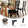 Commercial Solid Wood Stackable Dining Chair with Intricate Back Detail in Black
