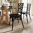 Commercial Solid Wood Stackable Dining Chair with Intricate Back Detail in Black