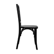 Commercial Solid Wood Stackable Dining Chair with Intricate Back Detail in Black