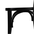 Commercial Solid Wood Stackable Dining Chair with Intricate Back Detail in Black